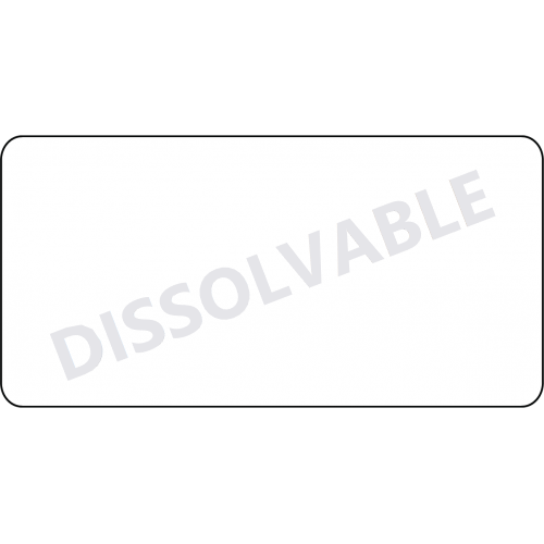 Food Safety- 2" X 1" Dissolvable BLANK Label N22BL