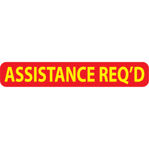 N202ASR - 1/4" X 1-1/2" Dietary Alert Label -ASSIST REQ'D