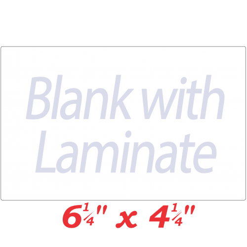 N100DCA 6-1/4" X 4-1/4" Blank Plastex with Laminate -100 count