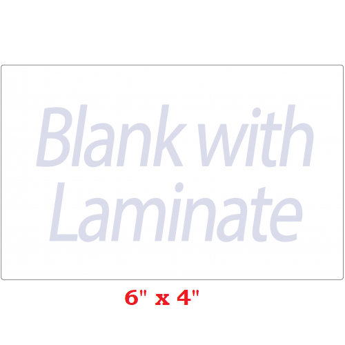 N104ABL - 6" X 4" Plastex Dietary Tray Card with Pre-attached Laminate. 100 Count