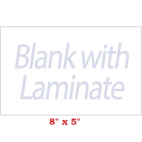 N104BBL - 8" X 5" Plastex Dietary Tray Card with Pre-attached Laminate. 50 Count