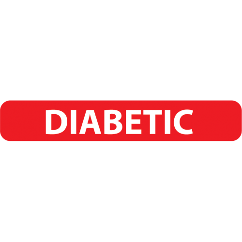 N700-COMP - 1/4" X 1-1/2" N202DIA -DIABETIC Dietary Alert Label