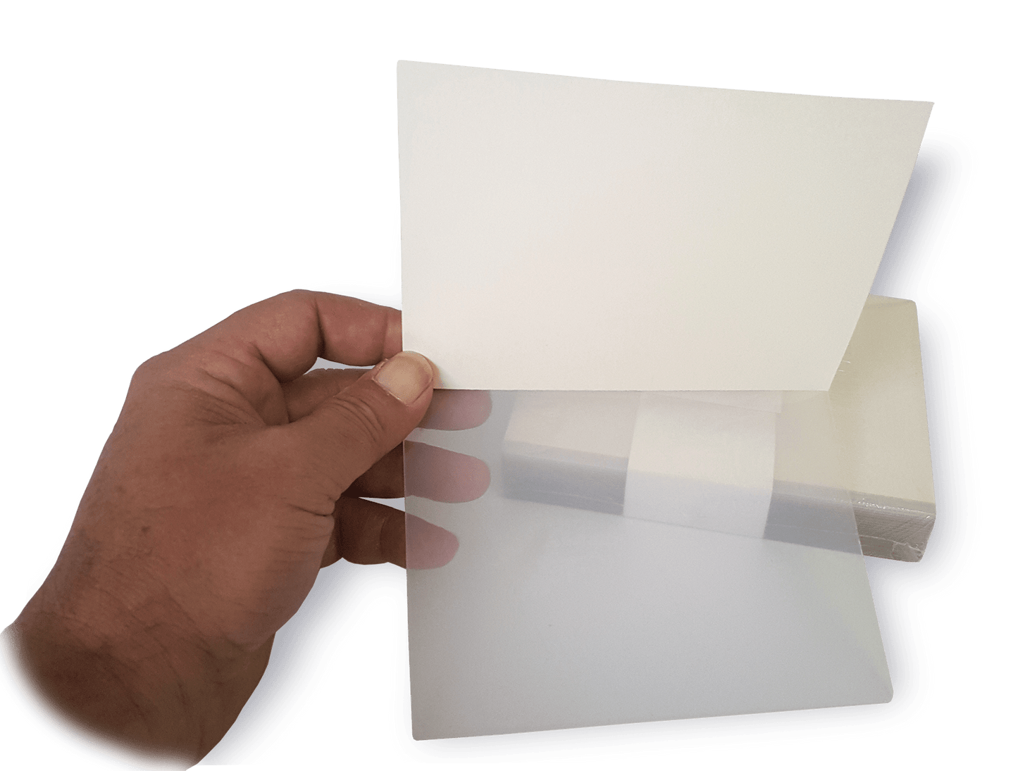 N105CH - 6" X 4-3/4" Plastex Dietary Tray Card with Pre-attached Laminate. 25 Count