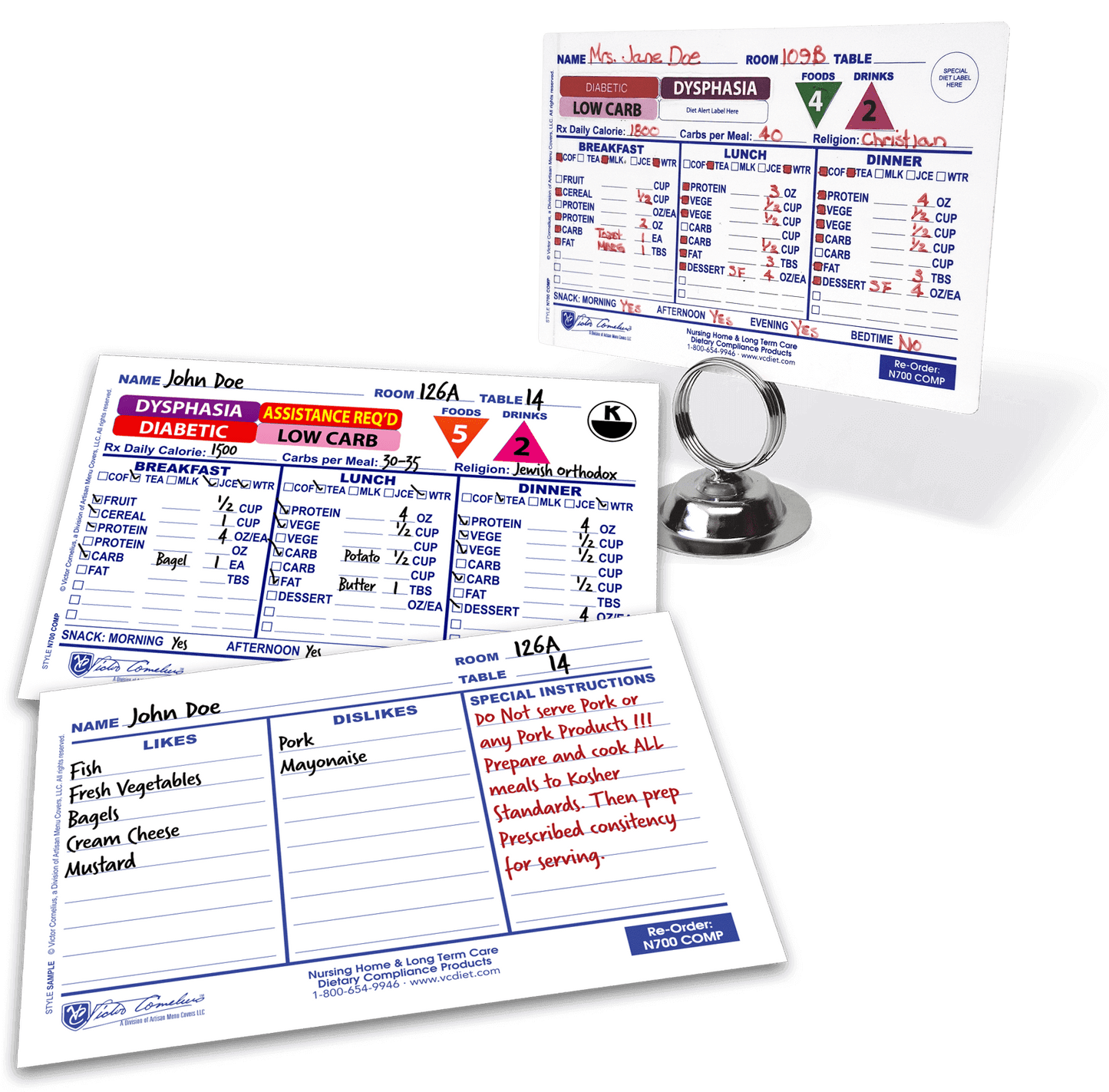N-700 Dietary Compliance Card -100 COUNT