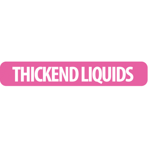 N202TL - 1/4" X 1-1/2" Dietary Alert Label - THICKEND LIQUIDS